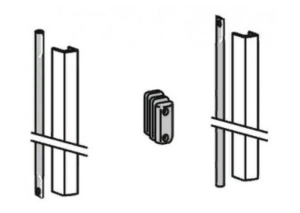 антипаника комплект вертикальных соединительных тяг для дверей высотой до 3400 мм, цвет серый